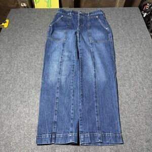 Ann Taylor LOFT The Straight Leg High Rise Middle Seam Jeans Women's 27 Indie‎